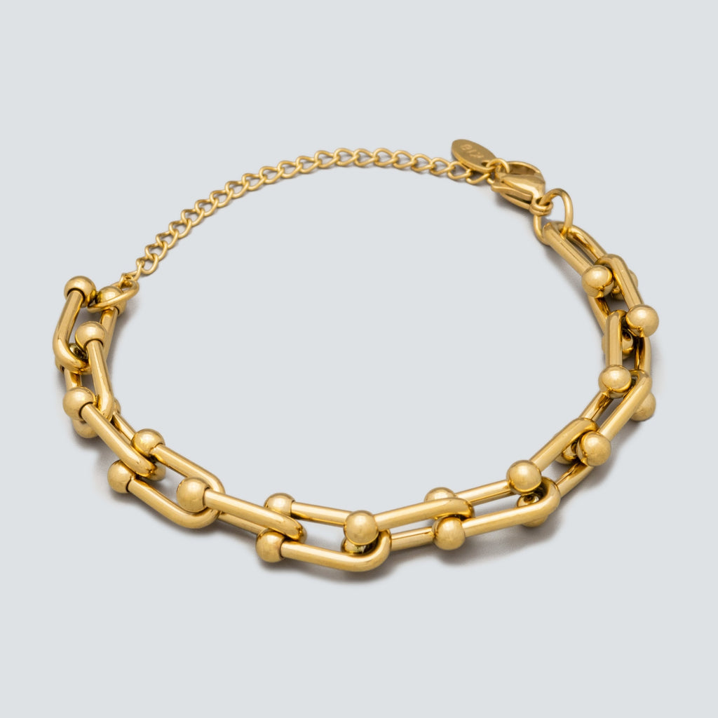 U Link Chunky Bracelet Gold