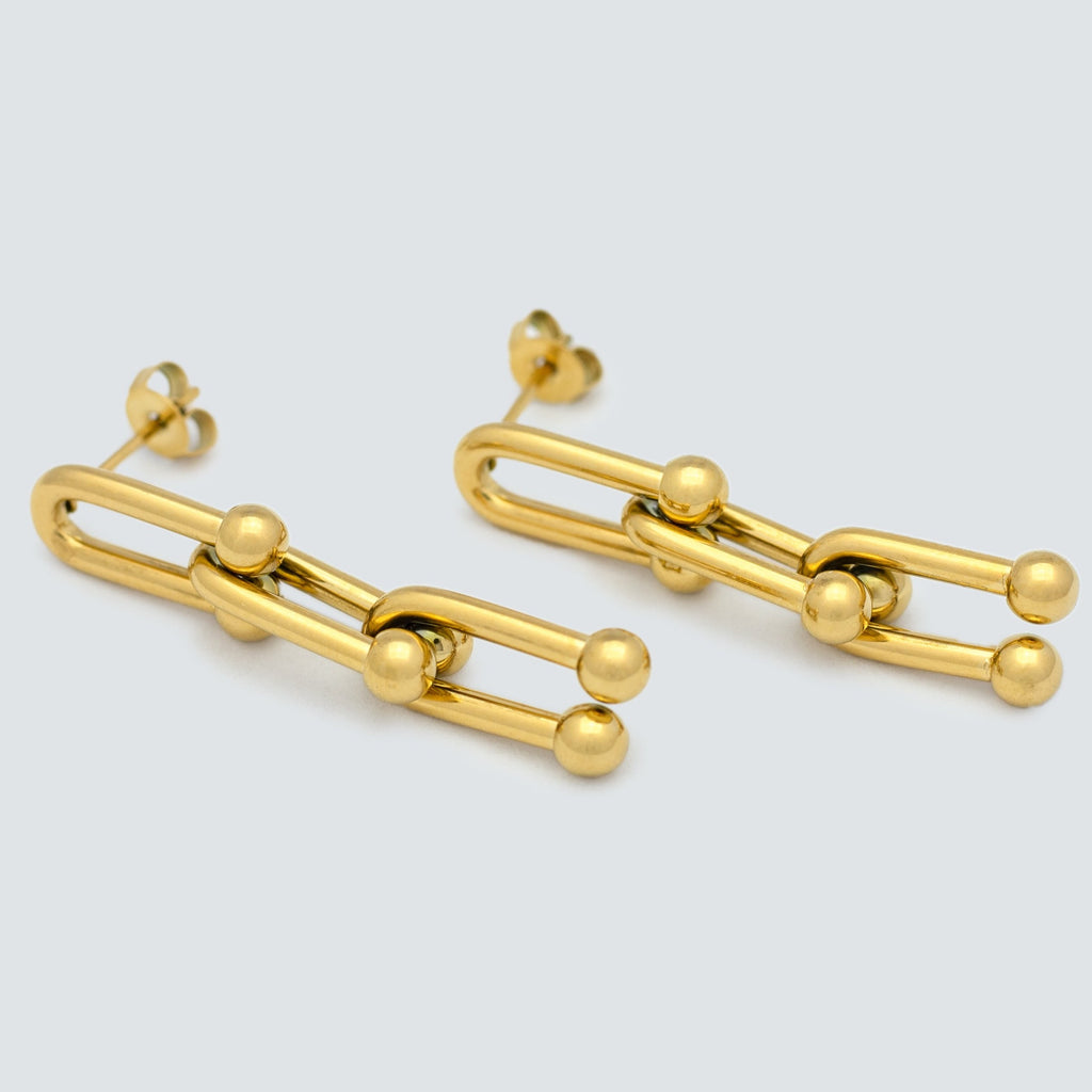 U-Link Chunky Earrings Gold