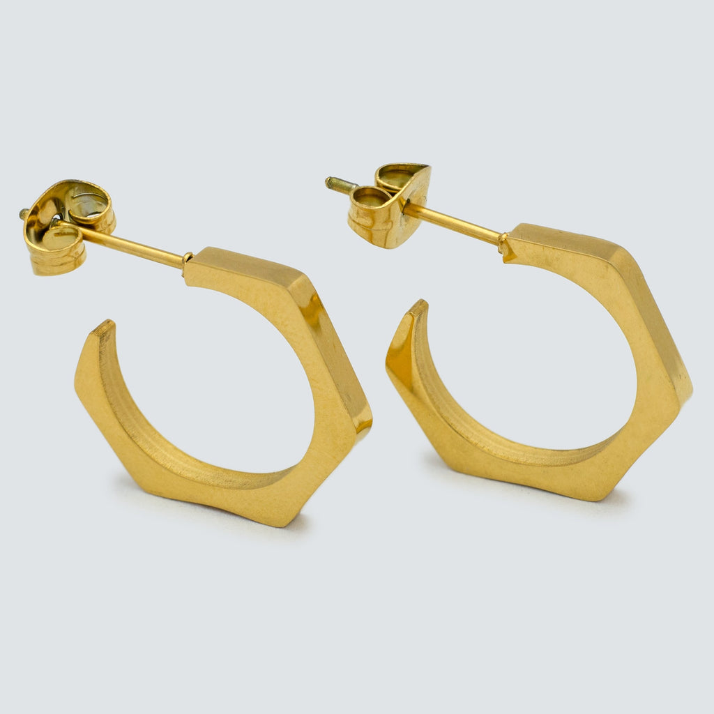 Polygon Earrings Gold