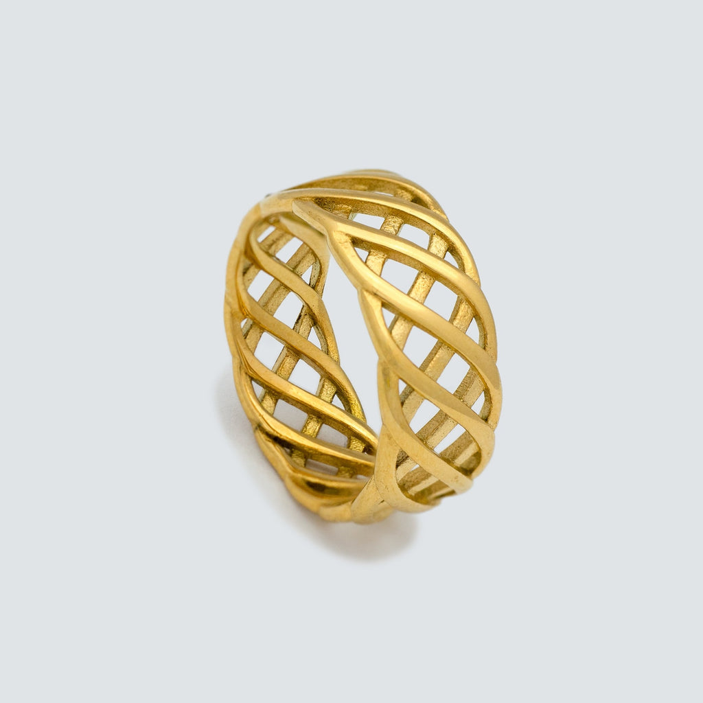 Honey Hive Ring Gold