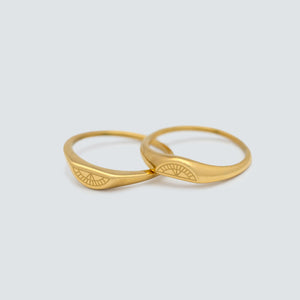 Sun & Moon Ring Gold