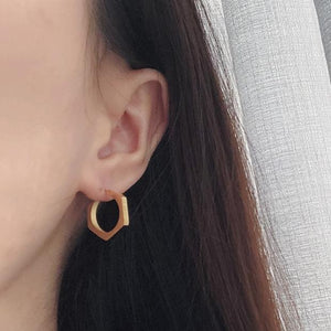 Polygon Earrings Gold