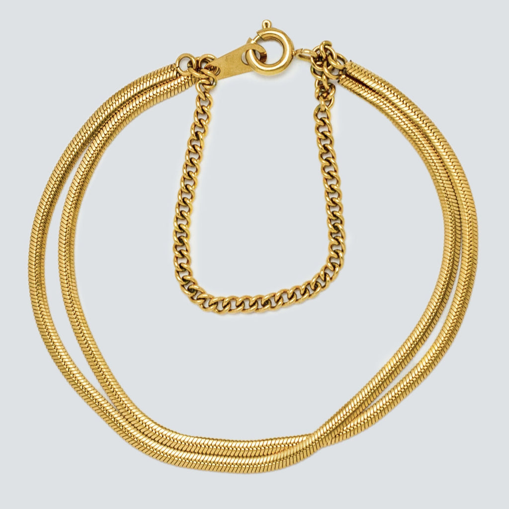 Snake Twins Bracelet Gold